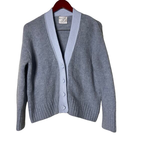 Forte Forte Stretch Brushed Wool Mohair Cardigan in Blue Ciel Sz 1 US S - Picture 2 of 9